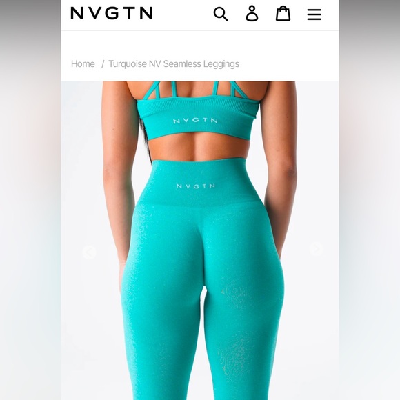 NVGTN seamless turquoise matching set small - Picture 7 of 11